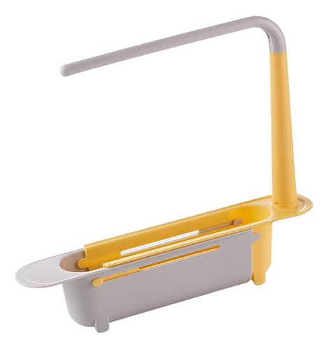 Soporte De Estante De Almacenamiento De Fregadero Amarillo