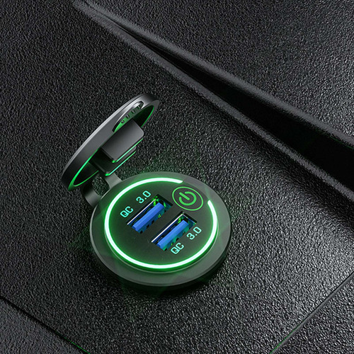 K Cargador De Coche Usb Multipuerto Qc3.0 Para Cigarros De