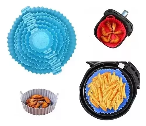 uds. Accesorios de freidora de cesta de silicona Nuevo estilo, cesta de  silicona reutilizable para Airfryer, microondas, molde para pasteles,  vaporera, etc. Kuyhfg Bienvenido a Kuyhfg