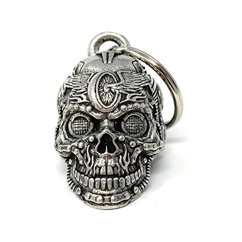 Motorhead Skull Motocicleta Biker Bell Accesorio O Llav...