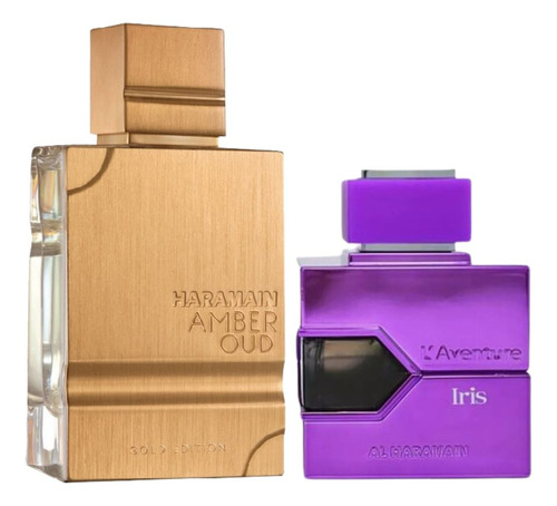Duo Al Haramain L'aventure Iris + Amber Oud Gold 60ml