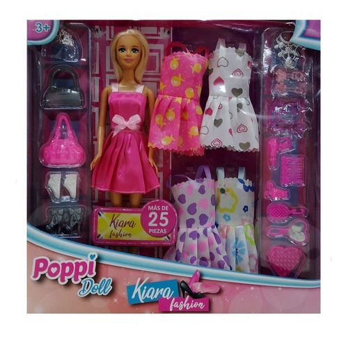Muñeca Kiara Fashion Vestido Fucsia