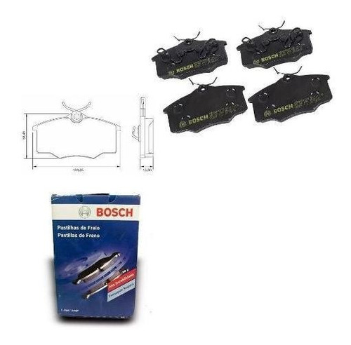 Pastilha De Freio Gol G4 1.0 Ecomotion 10-13 Dianteira Bosch