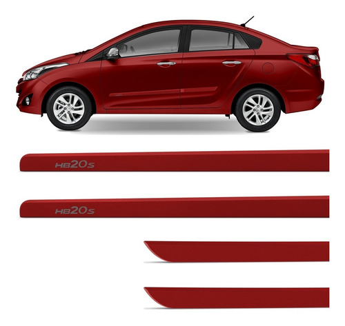 Friso Lateral Hb20 Sedan Vermelho Tropic 2013 A 2018