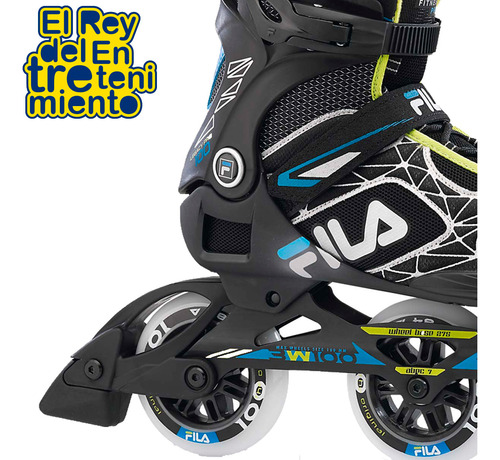 Imagen 5 de 5 de Rollers Fila Pro Ruedas 100mm Profesional Patín - El Rey