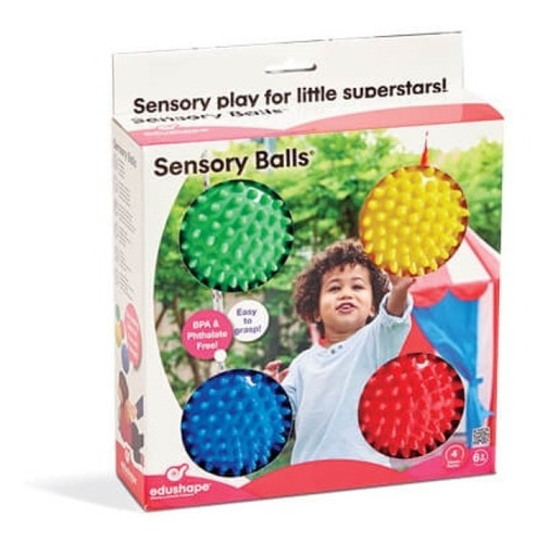 Imagen 1 de 2 de Edushape Set De 4 Pelotas Sensoriales Estimulacion Bebes