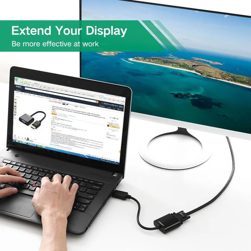 Adaptador Displayport A Vga Dp Display Port A Vga Ugreen