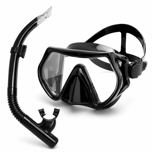 Kit Máscara Mergulho Snorkel Óculos Respirador Profissional Pazie
