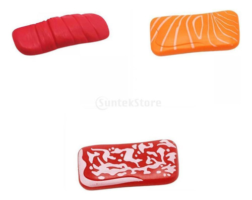 3-en-pack Vivid Bpa Japanese Sushi Pretend Toys Juego