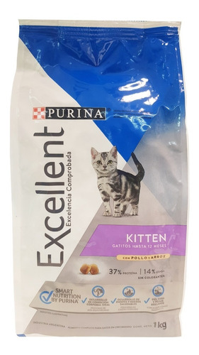 Alimento Gatos Balanceado Purina Excellent Kitten 1 Kg