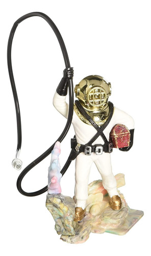 Penn-plax Aerating Action Ornament, Diver With Hose - Color 