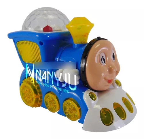 Trenzinho Luz E Som Bate Volta Trem Locomotiva Brinquedo