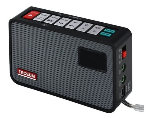 Rádio Tecsun Icr-100 Fm Stéreo Gravador Digital Mp3 Player