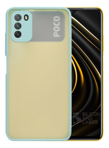 Carcasa Para Xiaomi Poco M3 Borde Colores Proteccion Camara