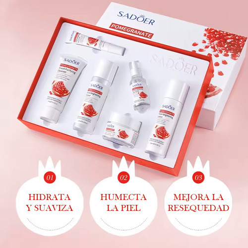Sadoer Original 6 Piezas Cuidado Facial Extracto De Granada