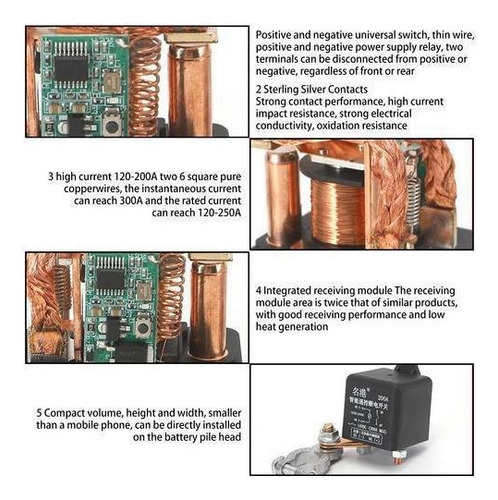 F Relé Para Interruptor Batería De Control Remoto Universal