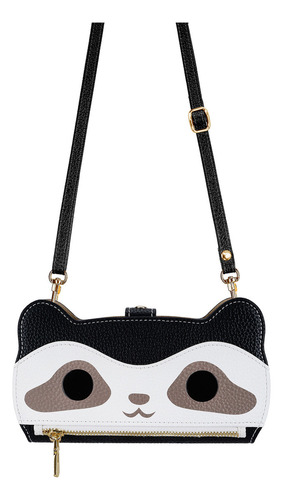 Funda Para Mujer Moto G55 5g Little Raccoon Wallet Con Ranura Para Tarjetas, Espejo De Maquillaje, Correa De Mano, Correa De Hombro, 6 Colores
