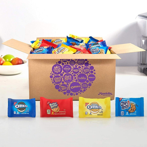 Imagen 3 de 3 de Caja 56 Bolsas Galleta Oreo Surtido Botana Americana