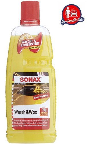 Sonax - Wash And Wax Shampoo 1lt - |yoamomiauto®|