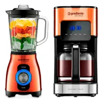Comprar Kit Cozinha Liquidificador Copo De Vidro Cu002F Cafeteira Eletrica Digital 15 Xicaras Aço Inoxidável Gradiente 220v
