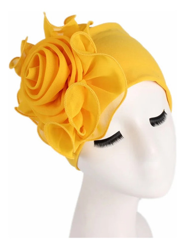 Bufanda Musulmana Para Mujer, Turbante Lateral Con Flores Gr