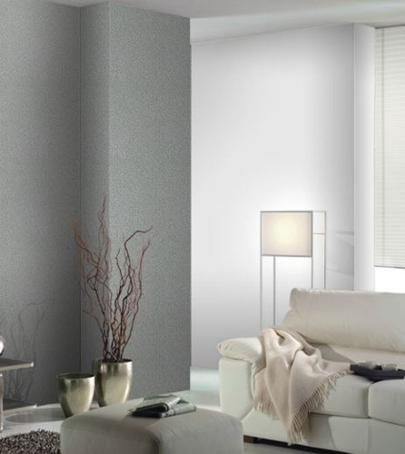 Papel Tapiz Segreto Texturizado Gris Intenso 53cmx10m M88525