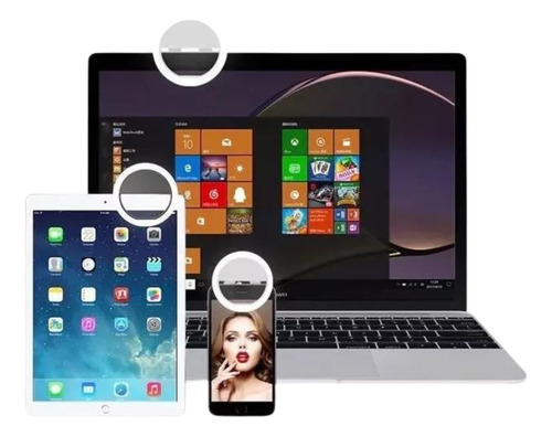 Aro De Luz Led Recargable Multifuncional Universal 3 Colores