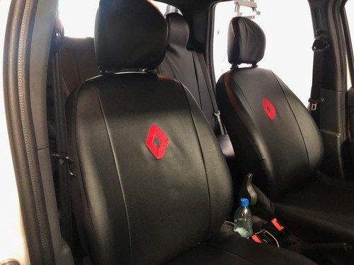 Cubre Asiento Renault Oroch Ecocuero Logo Bordado