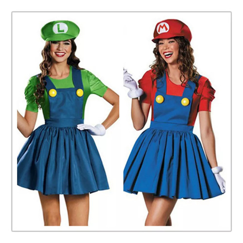 Disfraz De Cosplay De Super Mario De Anime Cos Para Mujer