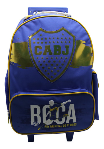Mochila Con Carro 18 PuLG Boca Juniors Con Licencia Oficial