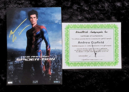 Andrew Garfield Spider-man Marvel Autógrafo En Foto De 5x7