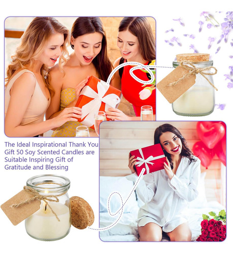 Mtlee 50 Pcs Jars Vela Para Invitados Regalo De Velas De Bod