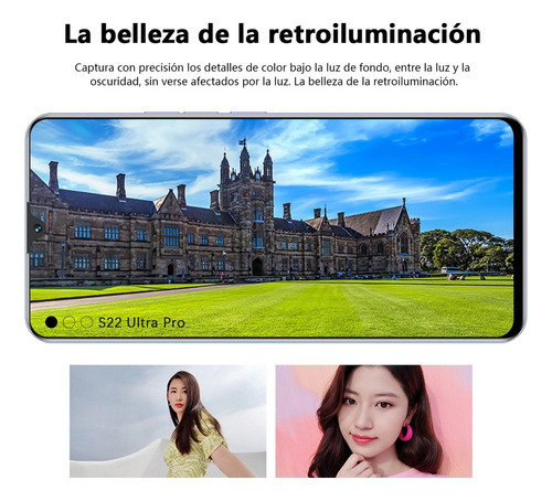Teléfono Inteligente Android Barato S22 Ultra Pro 6.52 Pulga