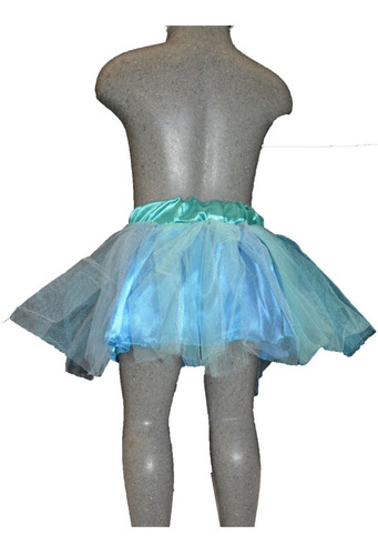 Disfraz Sirena Azul Falda Tul Talla 6-7