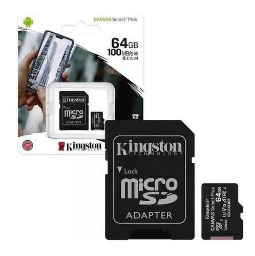 Memoria Kingston Micro Sd 64 Gb Clase 10 Canvas Select Plus