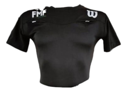 Playera De Arbitro Wilson Liga-mx Premium 2025 Fmf Oficial Negro Lisa Ch