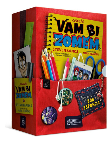 Box Vambizomem - Mordidas na Escola, A Garota Vampira e Farejando Sangue, de Banks, Steven. Editora Faro Editorial Eireli, capa mole em português, 2021