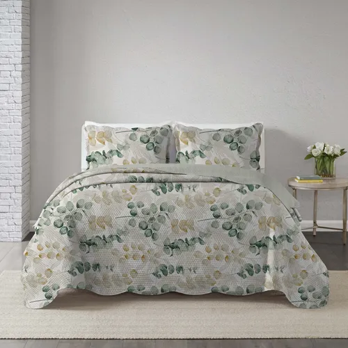 Colcha King Gigante Matelasse Estampas Cobre Leito Linda