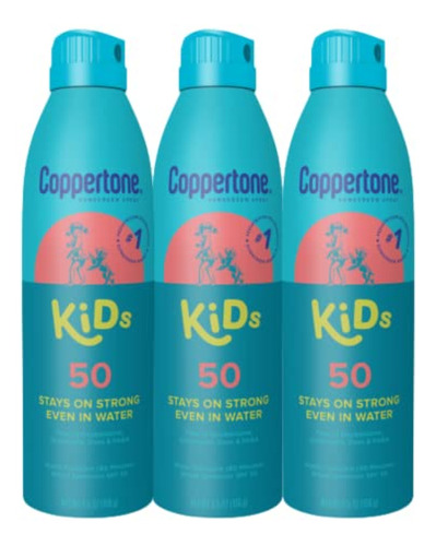 Coppertone Spray Protector Solar Para Niños, Spf 50, 5.5 Oz,