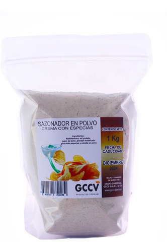 Polvo Sazonador Crema Con Especias Para Papas, Botanas 1 Kg