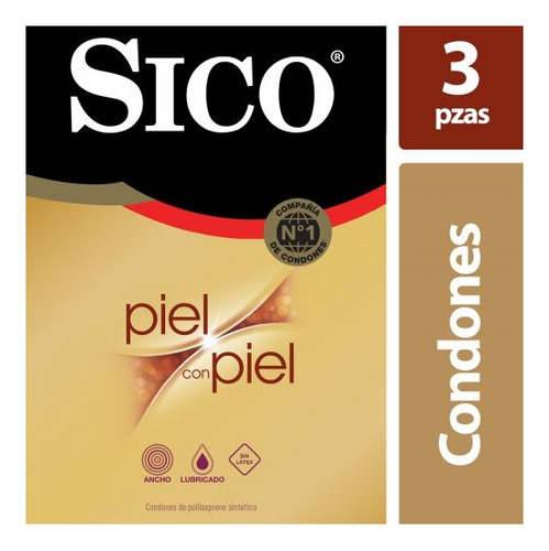 Preservativo Sico Piel Con Piel Sin Látex Con 3 Condones
