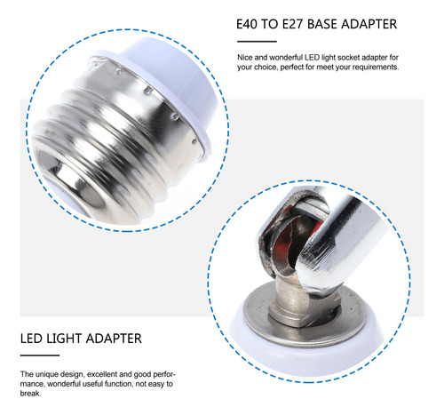Convertidor De Bombillas Led Flexibles Con Base E27 A E27, 2