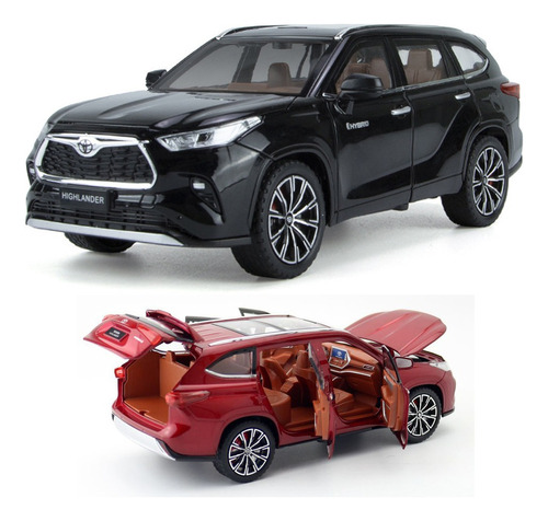 Toyota Highlander Miniatura Metal Car Luz Y Sonido 1/24 )