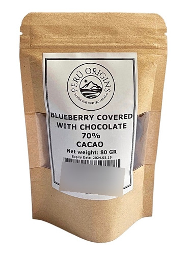 Arándanos Recubierto Con Chocolate 70% Cacao Orgánico 80 Gr.