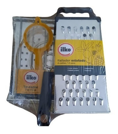 Pack 3 Utensilios Ilko (tostador/rayador/colador)