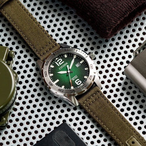 Imagen 4 de 5 de Citizen Quartz Green Dial Military Bi1041-06x .... Dcmstore