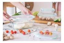 Comprar Kit 4 Tuper Recipientes Vidrio Pirex Horno Frezzer C M L Xl