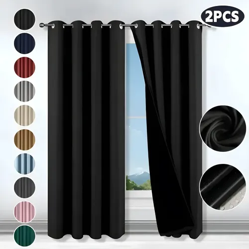 Cortina Blackout Para Ventana 214x160cm 2pzs Habitacion Sala