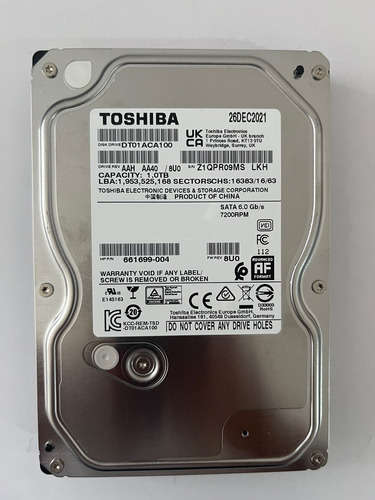 Disco Duro Interno Toshiba 1tb De 3.5  Dt01aca100