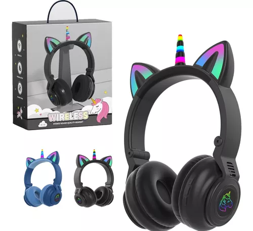 Auriculares inalámbricos Bluetooth para niños, 93dB, volumen limitado,  auriculares inalámbricos para niños, unicornio